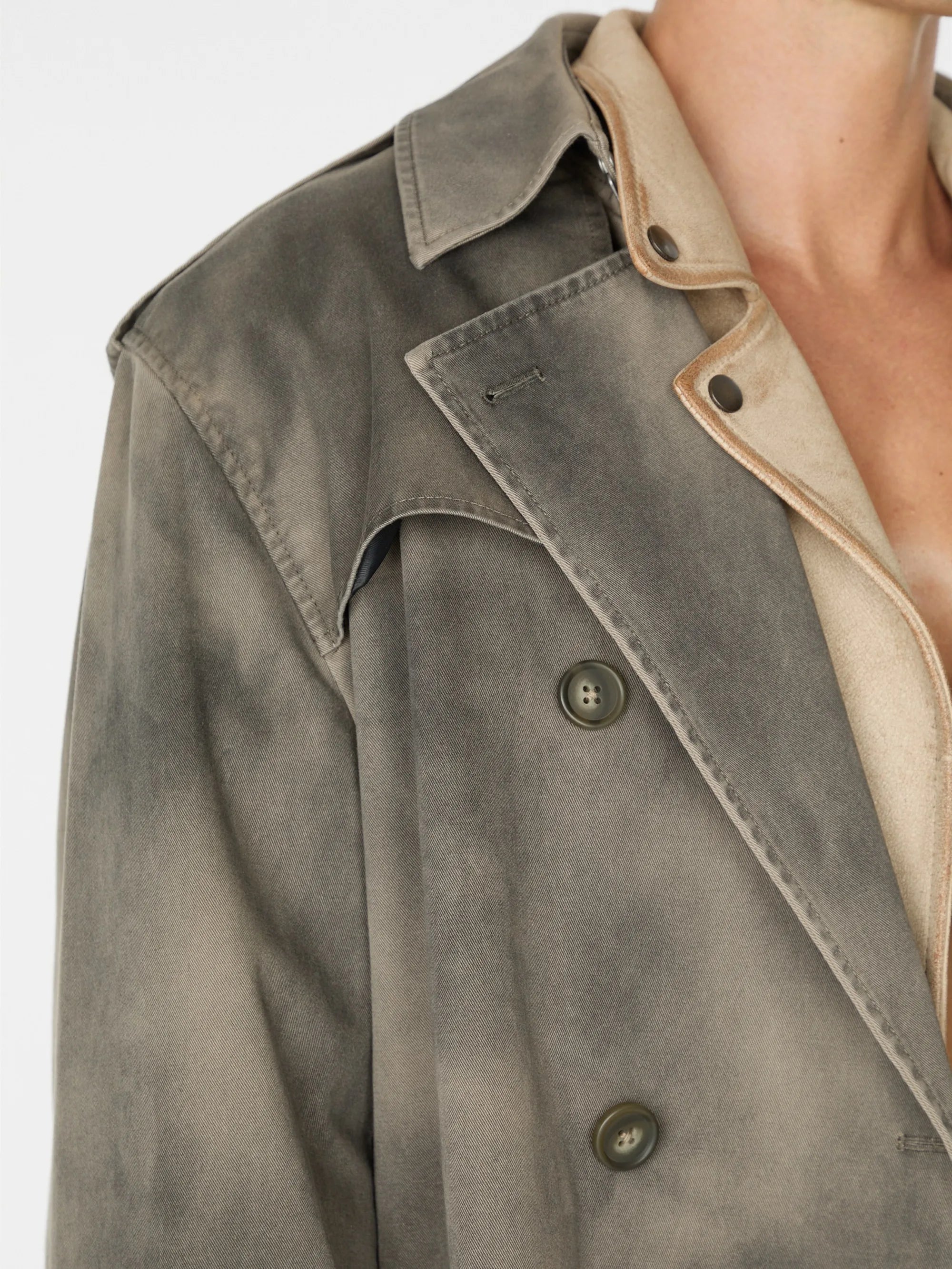 Gusa Washed Brown Trench