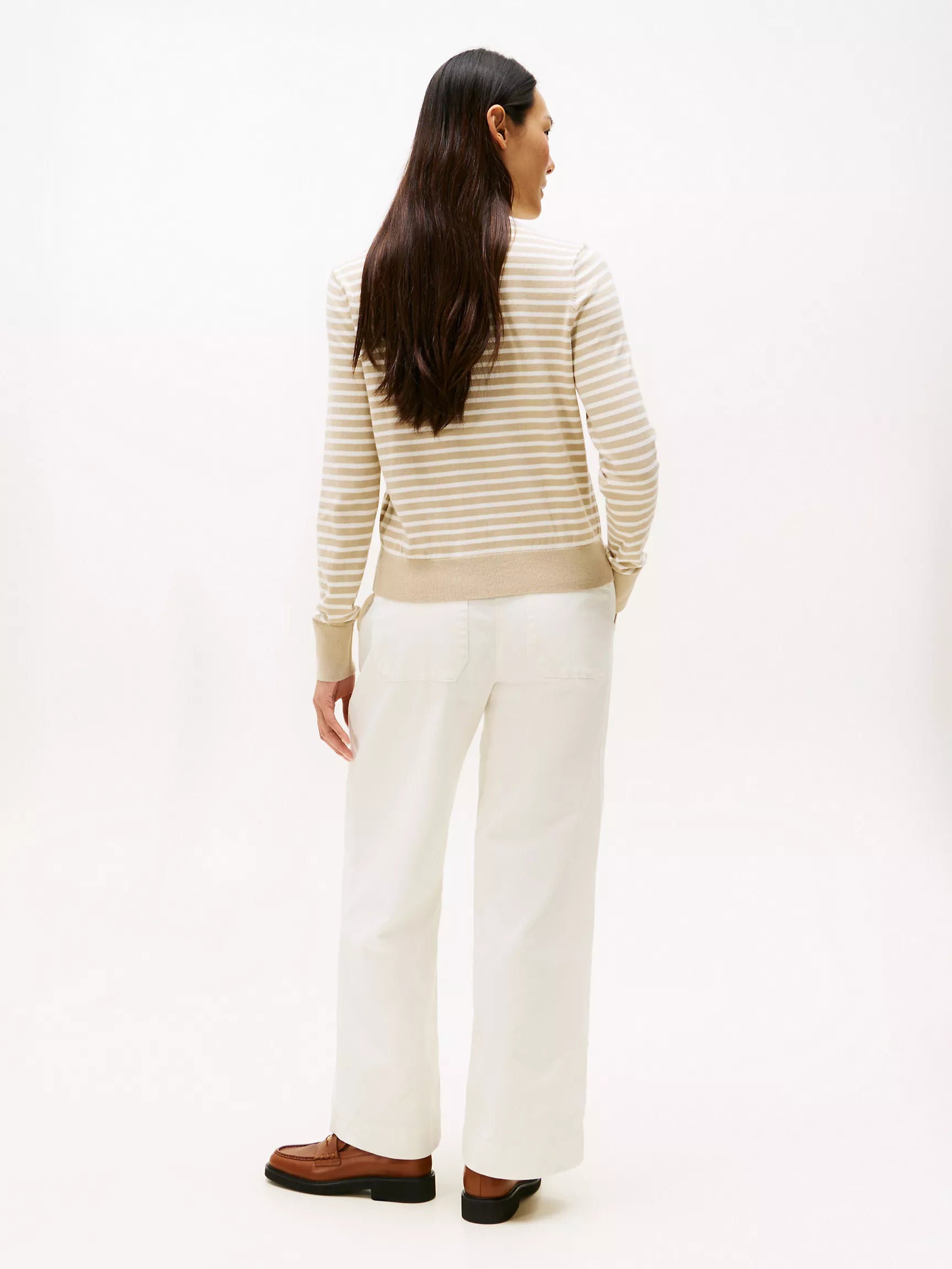 Sandalwood / Ivory Silk Stripe