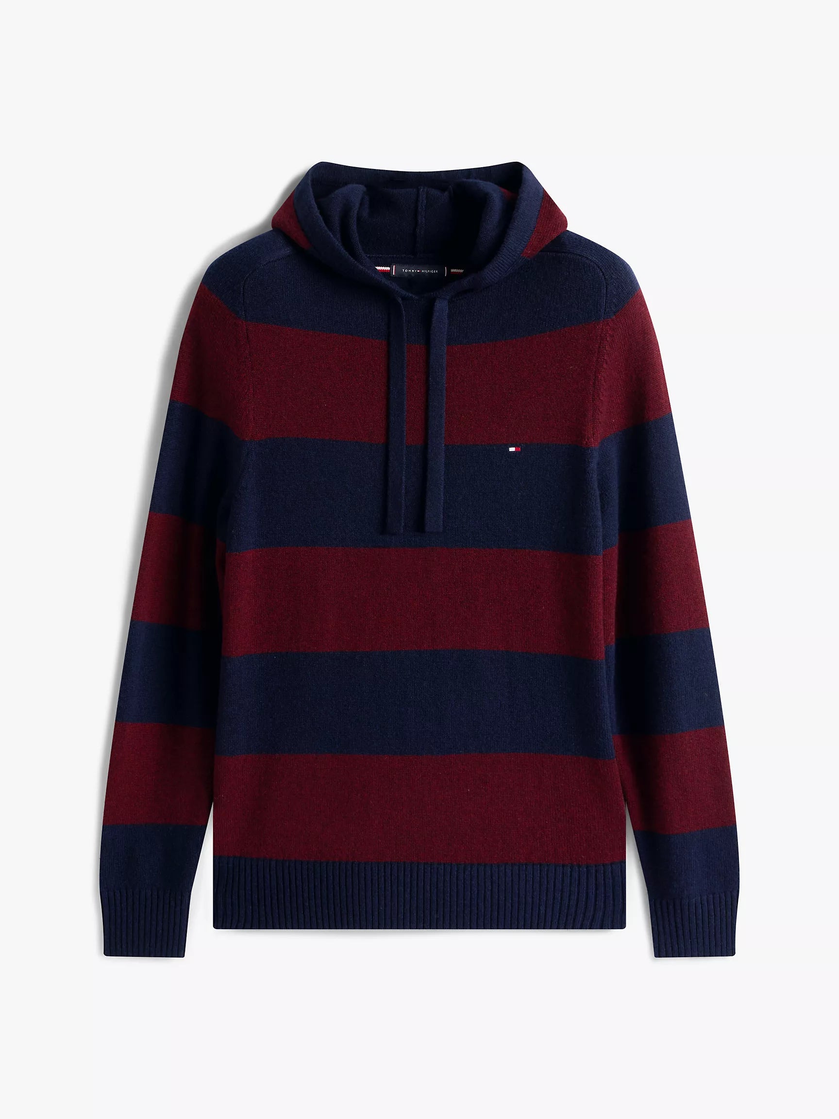 Navy/Deep Burgundy Heather Stripe