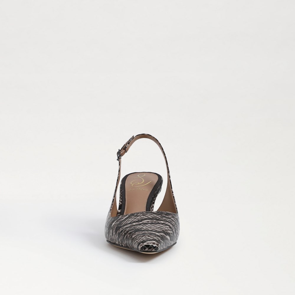 Brown Snake Print Leather