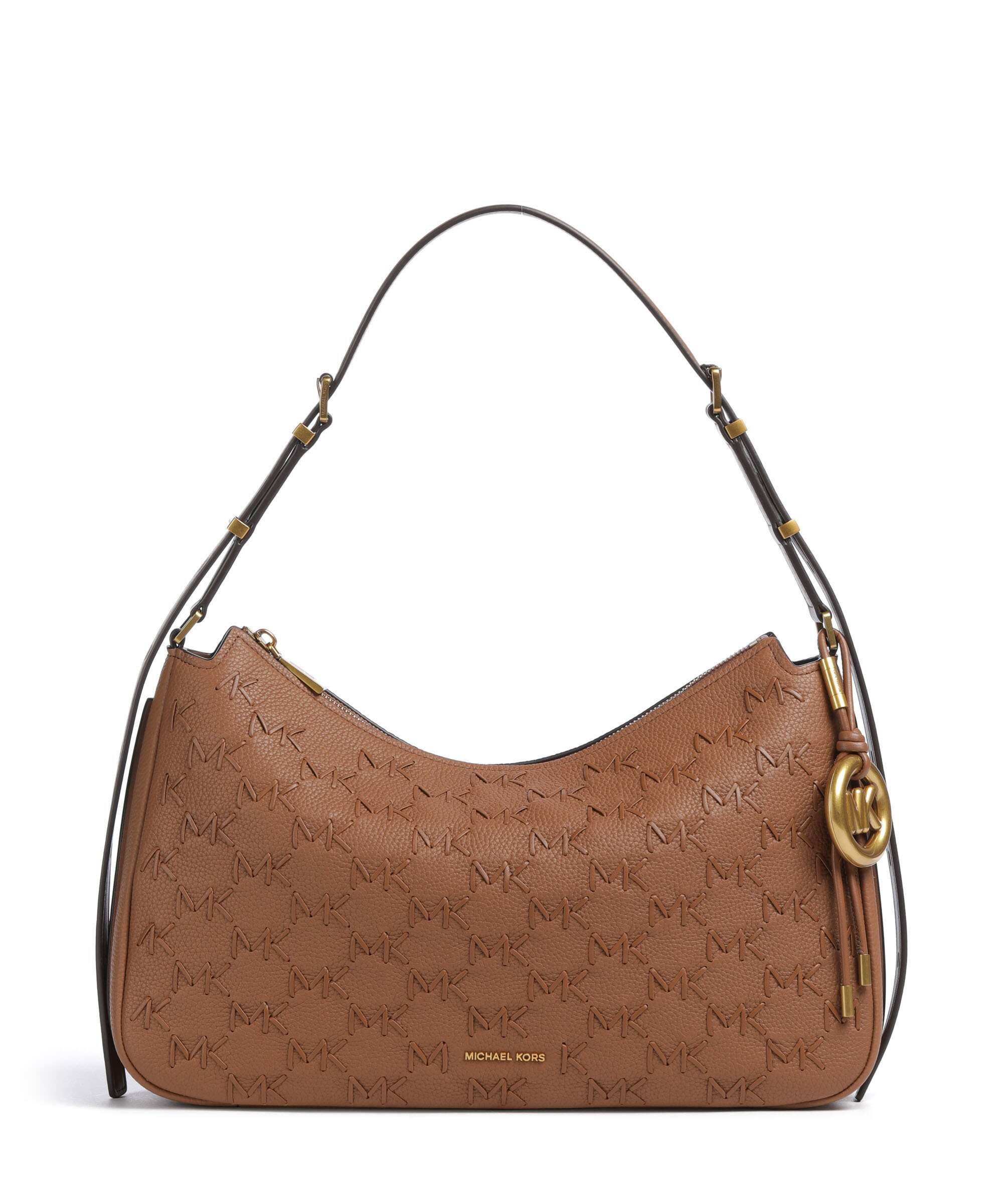Nolita Medium Whipstitched Logo Leather Shoulder Bag