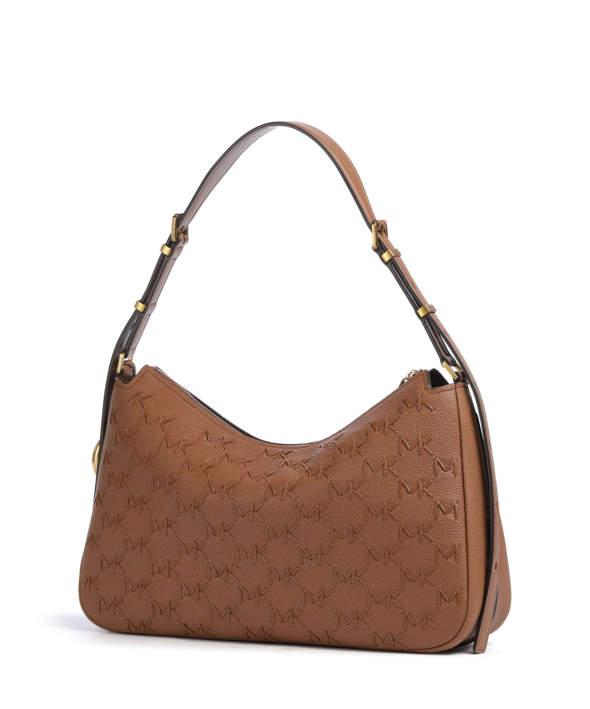 Nolita Medium Whipstitched Logo Leather Shoulder Bag