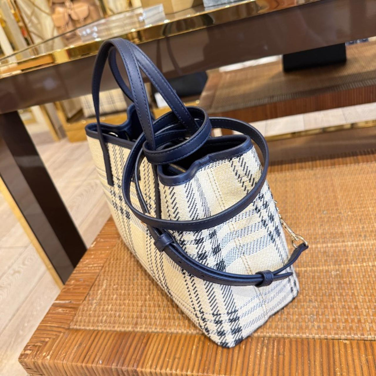 Tory Burch Blake Plaid Small Tote