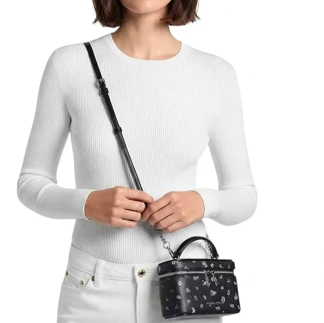 Michael Kors Vivi Small Floral Printed Vanity Crossbody Bag