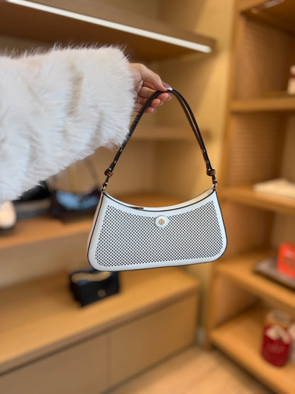 Emerson Perforated Color-Block Shoulder Bag