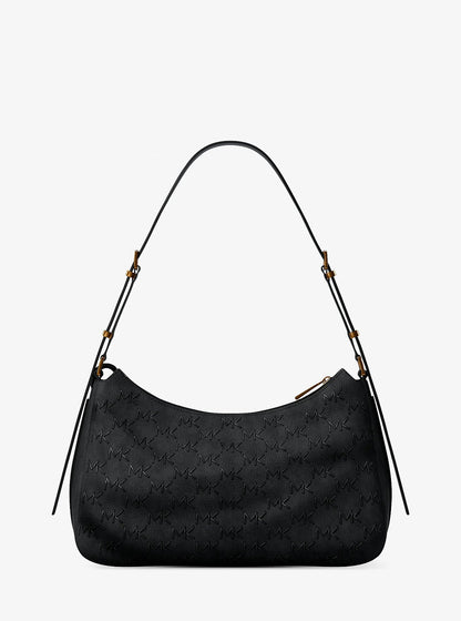 Nolita Medium Whipstitched Logo Leather Shoulder Bag
