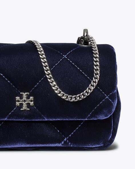 MINI KIRA DIAMOND QUILT VELVET PAVÉ FLAP BAG