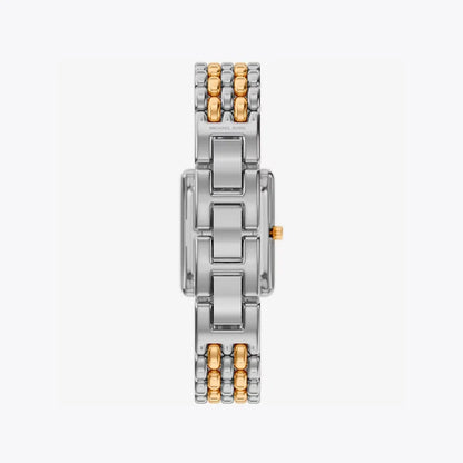 Michael Kors Women's Silver & Rose Gold Watch, Silver Dial
