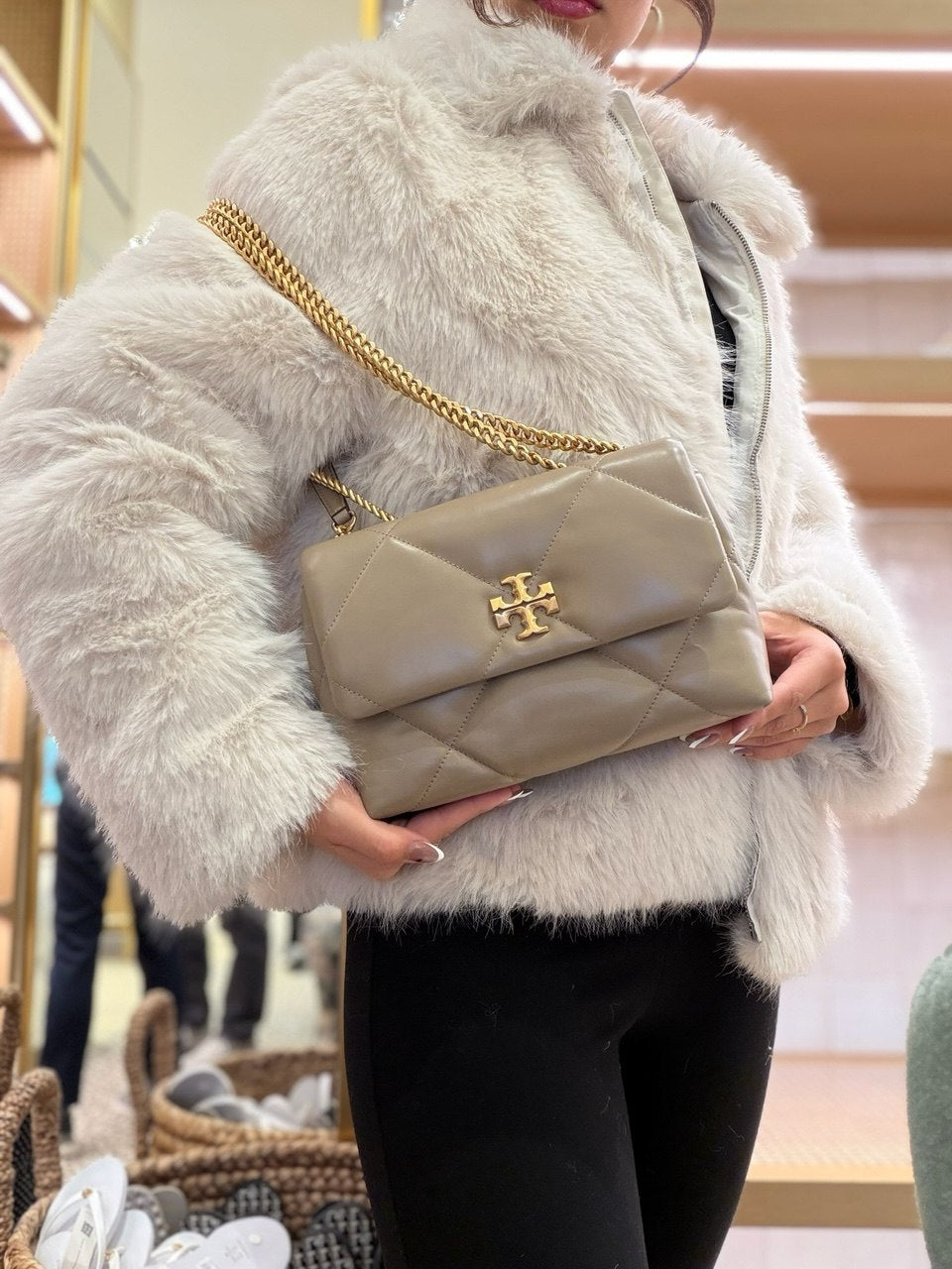 Tory Burch Kira diamond quilt small convertible shoulder bag