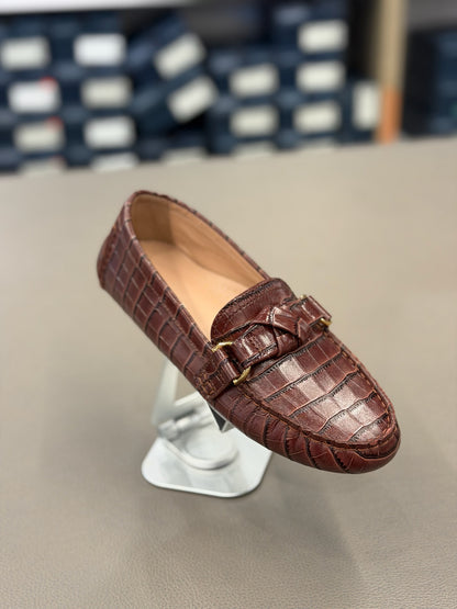 Women's Emmie Knot Driver Driving Style Loafer Irish Coffee Suede