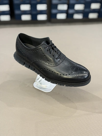 Men's ZERØGRAND Wingtip Oxford Black