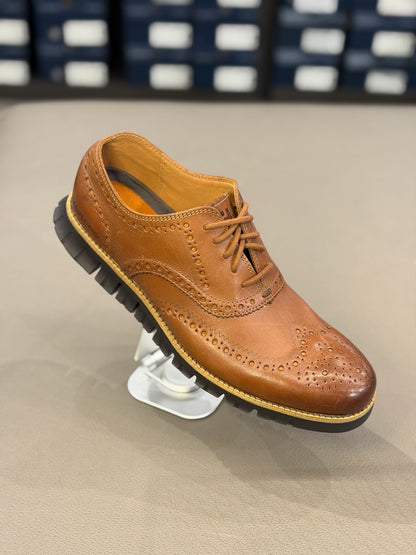 Men's ZERØGRAND Wingtip Oxford British Tan/Java