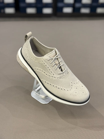 Men's Natural Grand Hurrion Stitchlite Wingtip Oxford Taupe