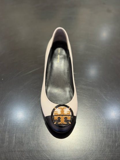 Chelsea Cap Toe Leather Ballet Flat Ivory