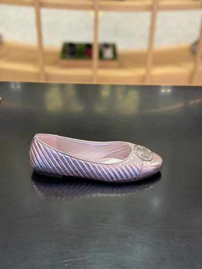 Minnie Travel Ballet Flats Pink Metallic