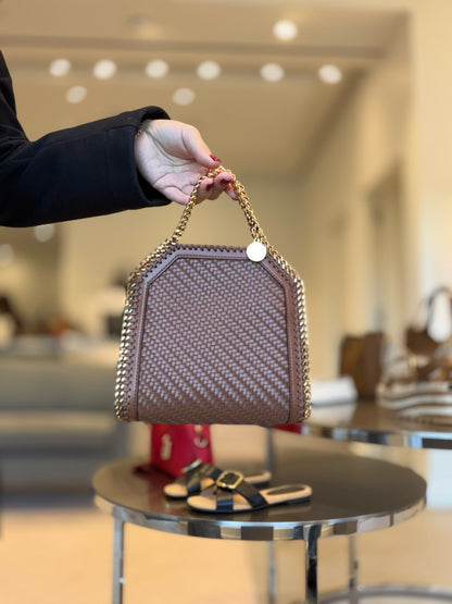 Falabella Woven Tiny Tote Bag
