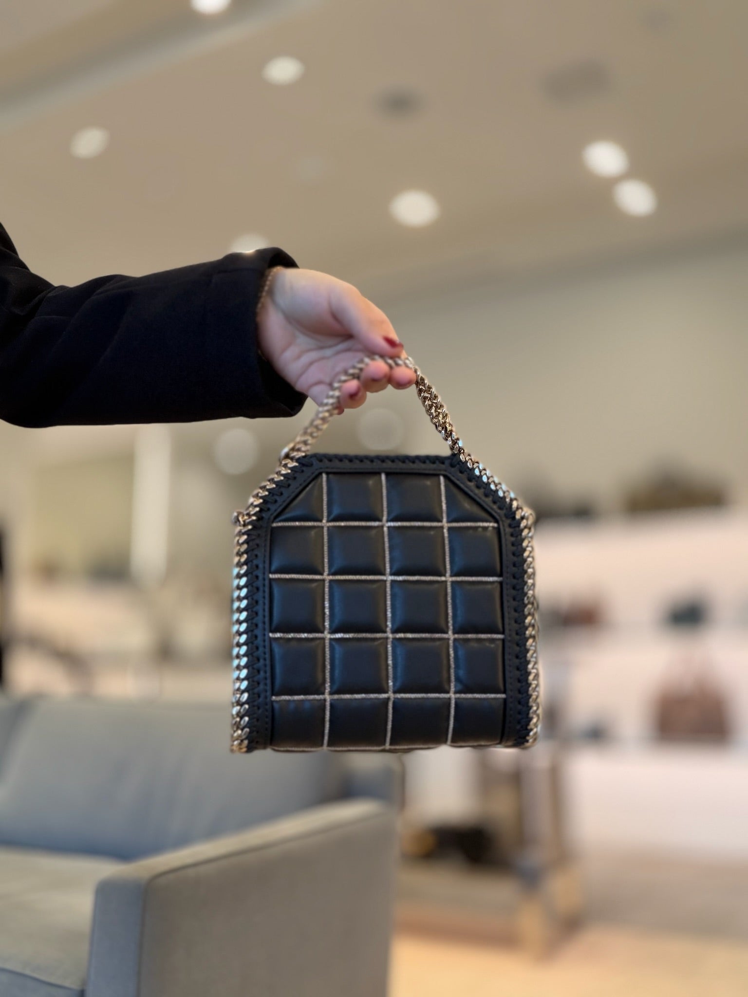 Stella McCartney Falabella Mini Tote - Quilted Black