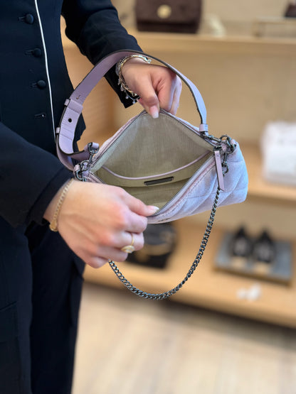 Willa Velvet Zip Shoulder Bag