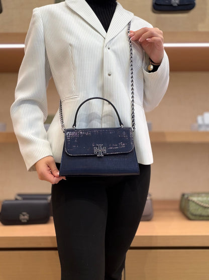 Britten Textured Patent Top Handle