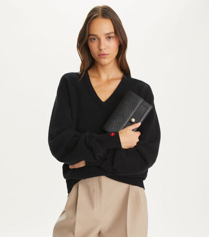 T Monogram Chain Wallet