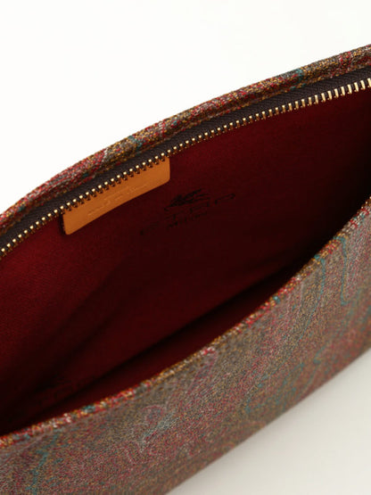 Paisley small zipped clutch