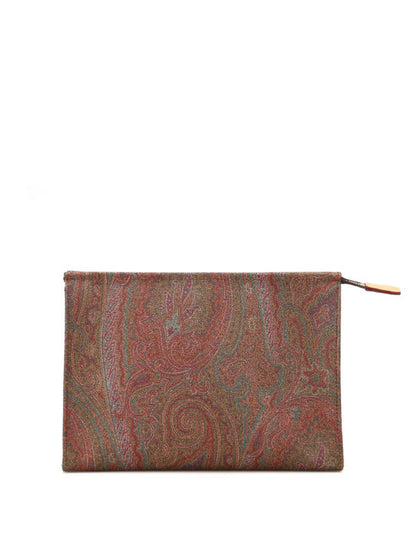 Paisley small zipped clutch