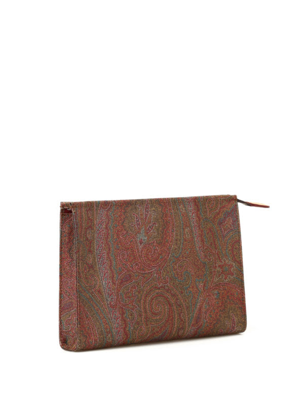 Paisley small zipped clutch