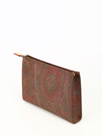 Paisley small zipped clutch