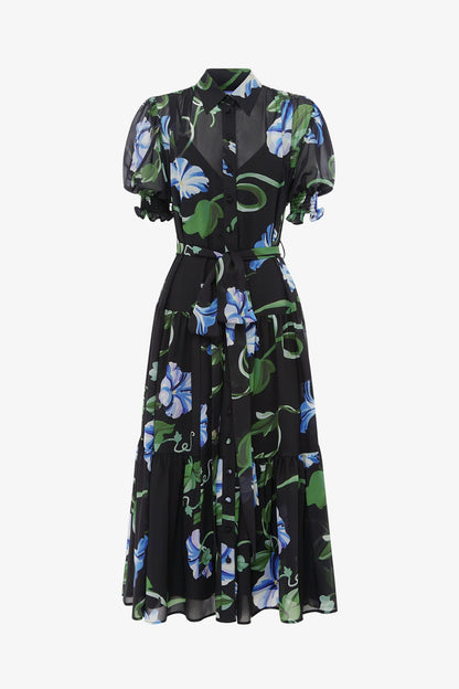 Vine Print in Ebony