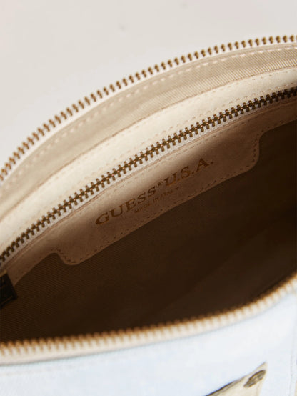 Beige Denim Suede