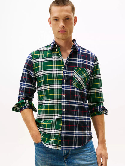 Navy/Ornamental Green Check