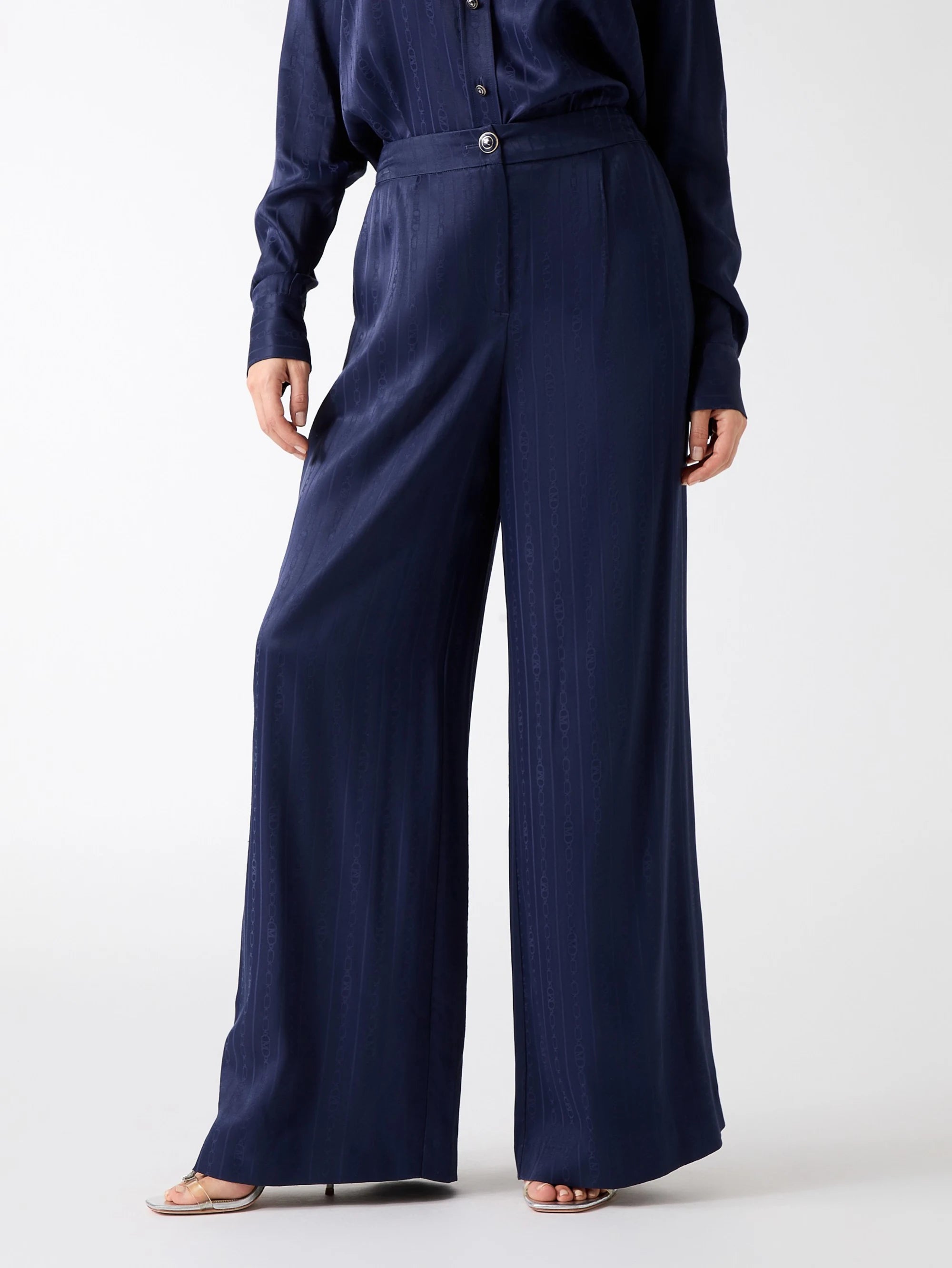 Navy Monogram Jacqaurd