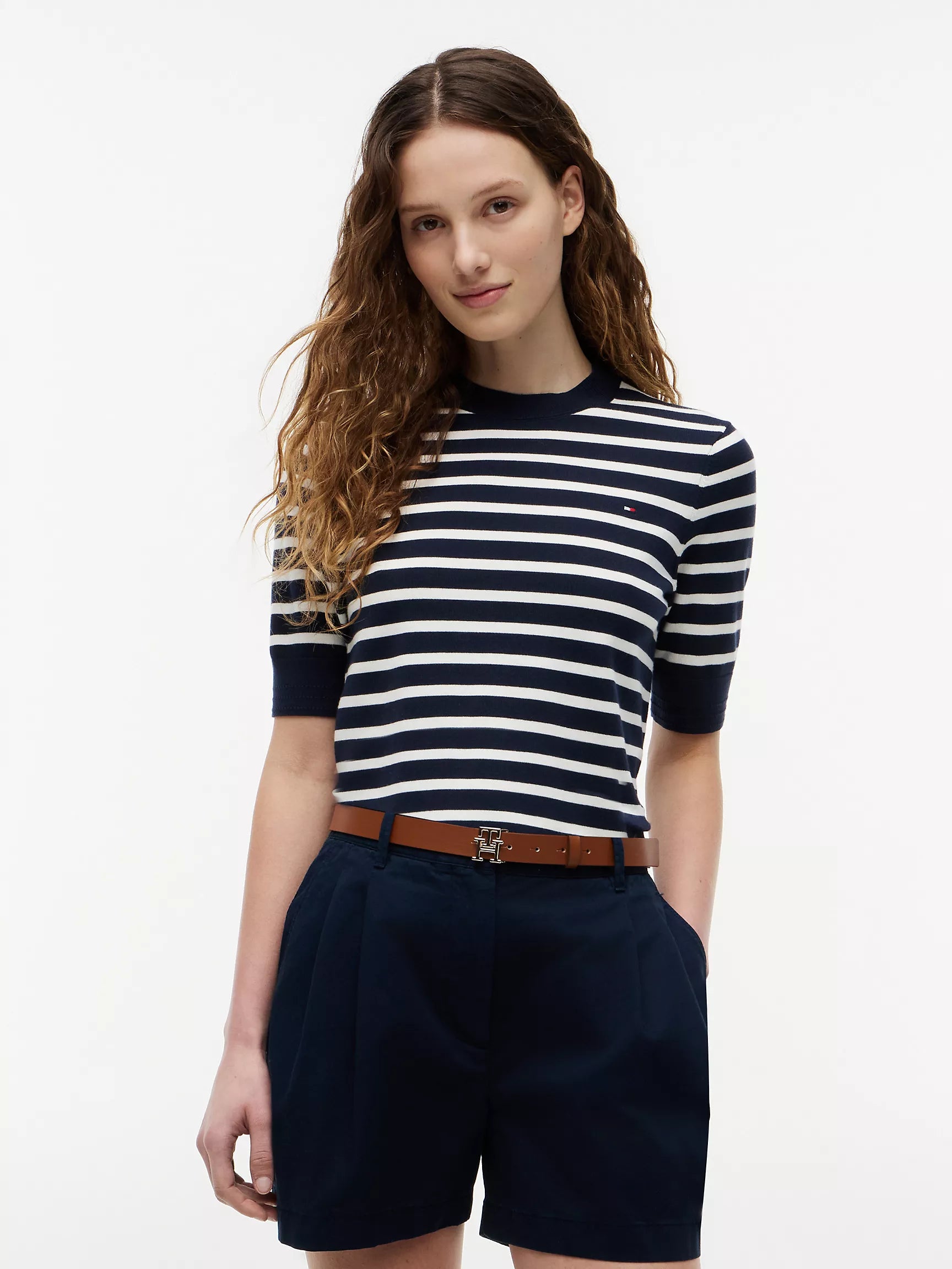Navy/Ivory Stripe