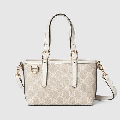 tejido beige y blanco con GG