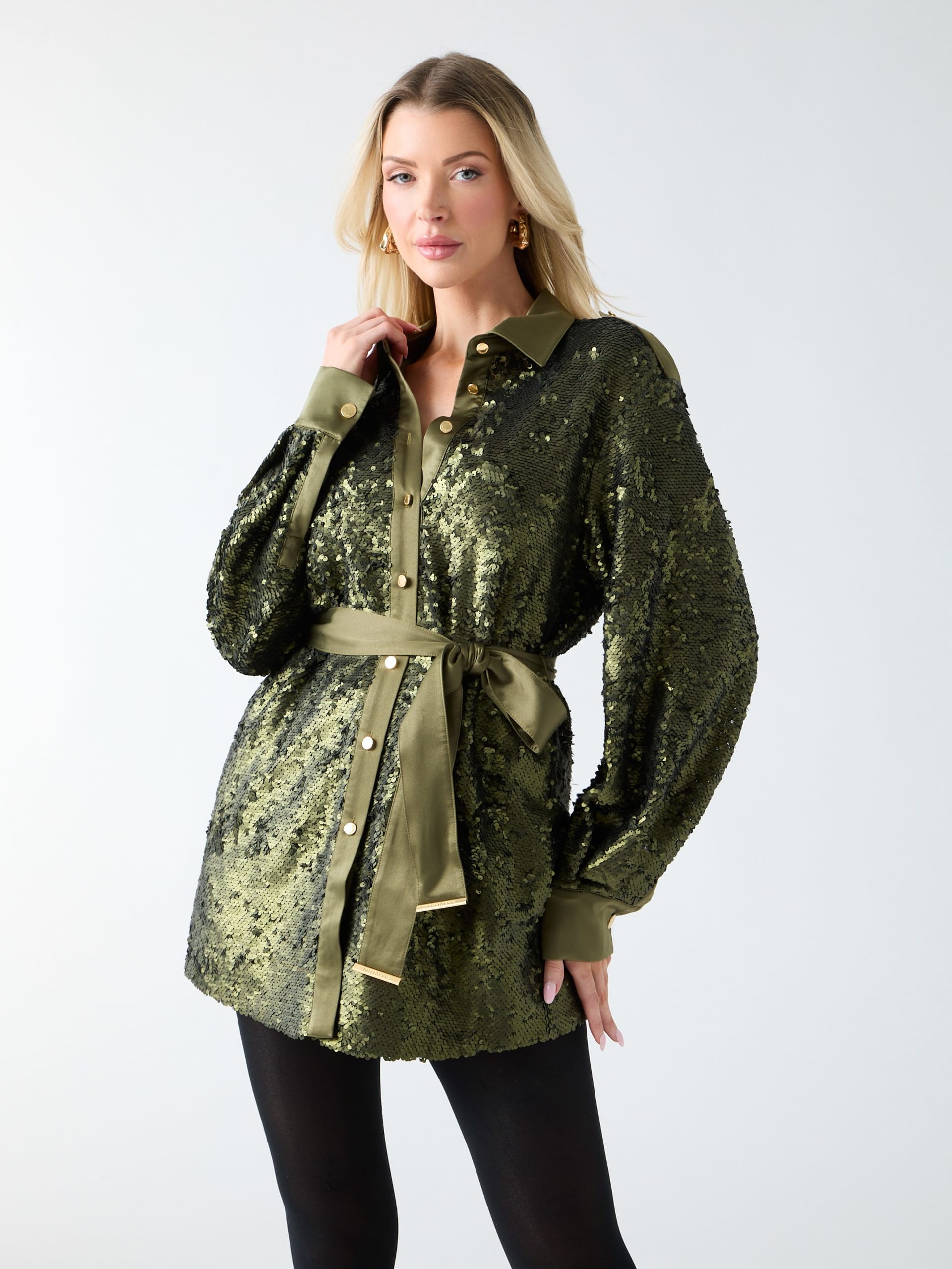 Army Olive Sequins