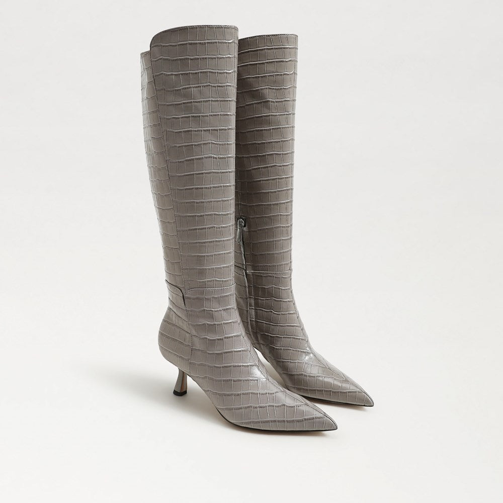 Antico Gray Croco Leather