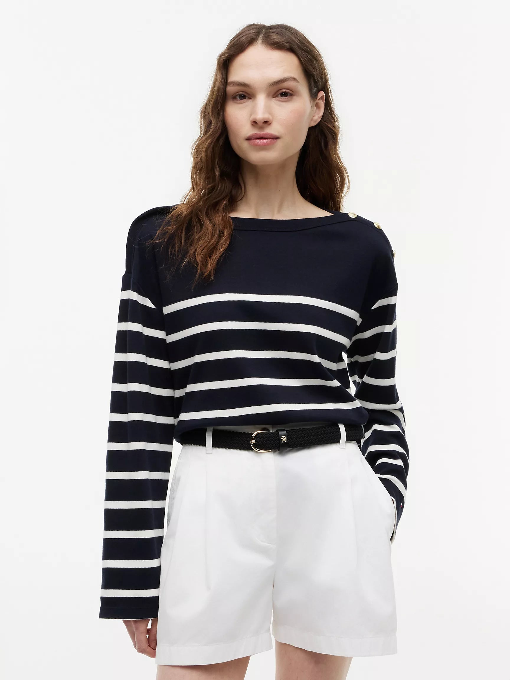Navy Blue / Silk Stripe