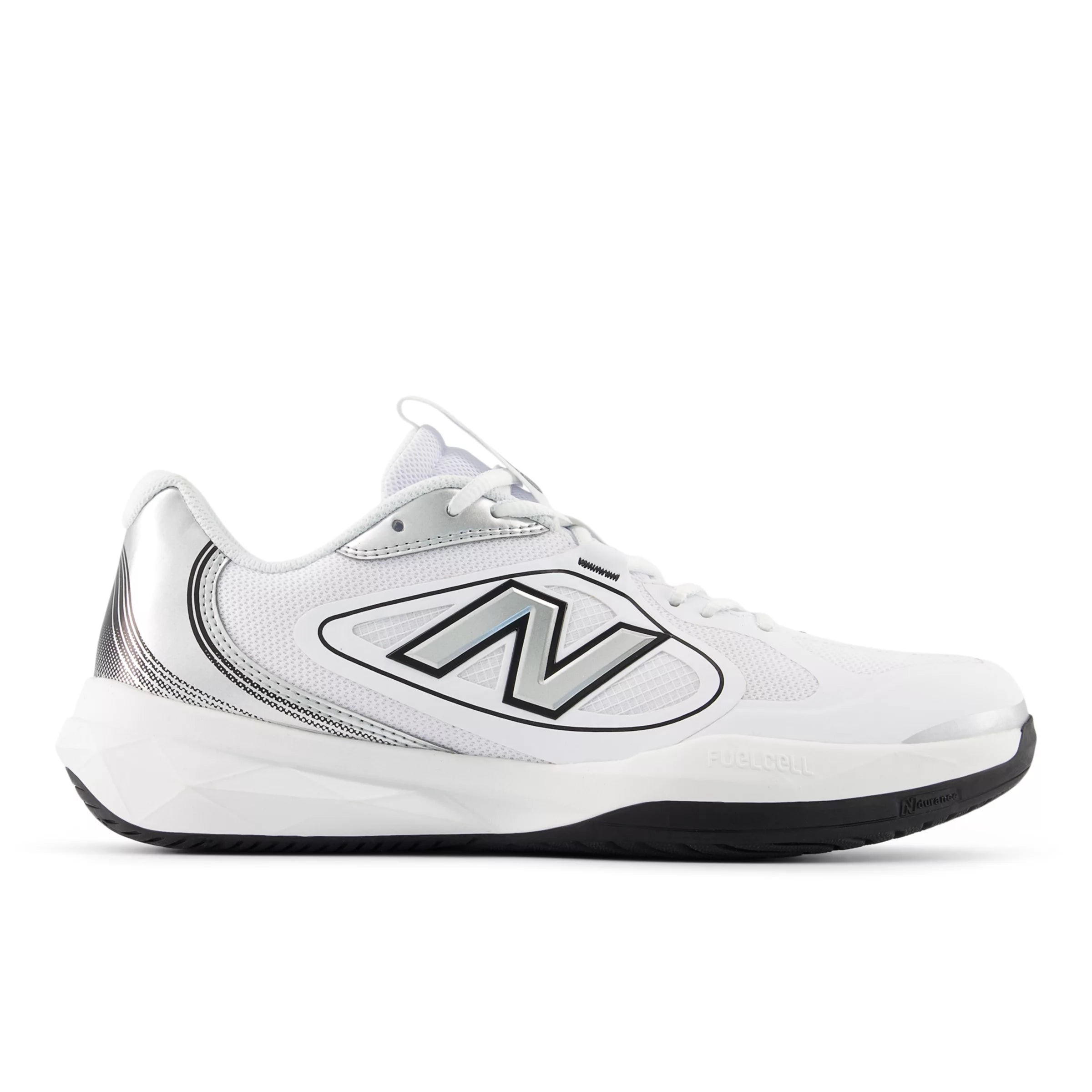 White With Black And Silver Metallic