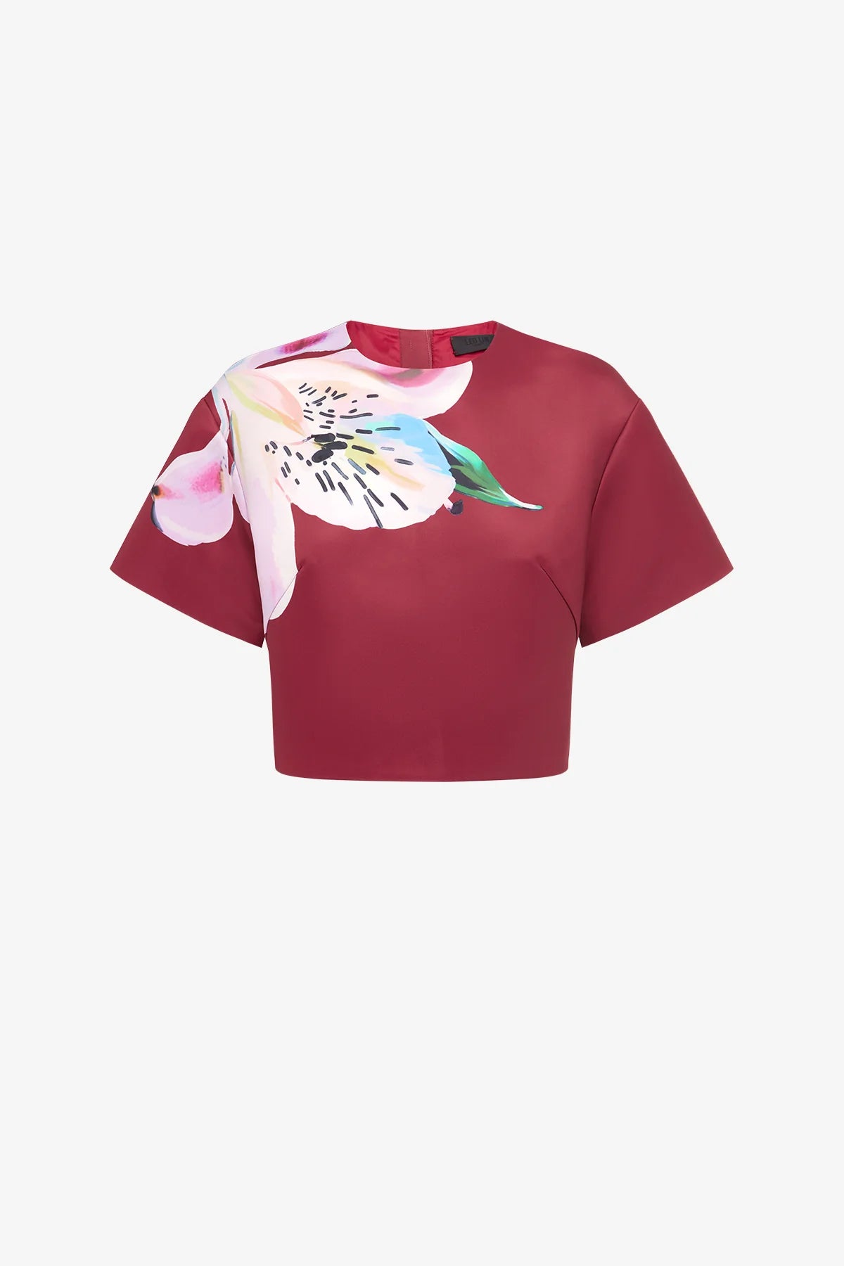 Lily Print in Burgundy