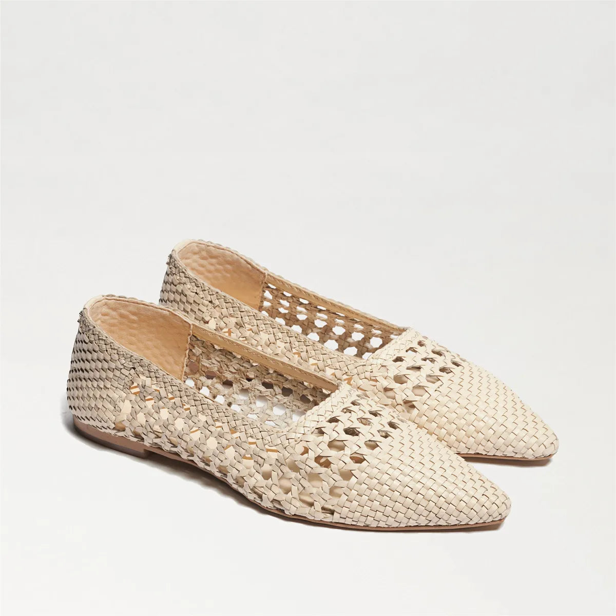 Ivory Woven Leather