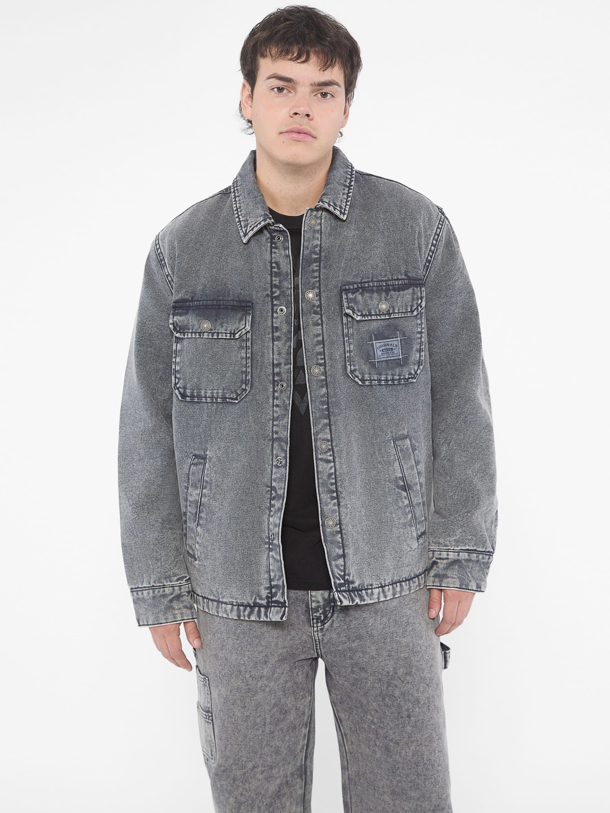 Go Blue Canvas Acid Wash