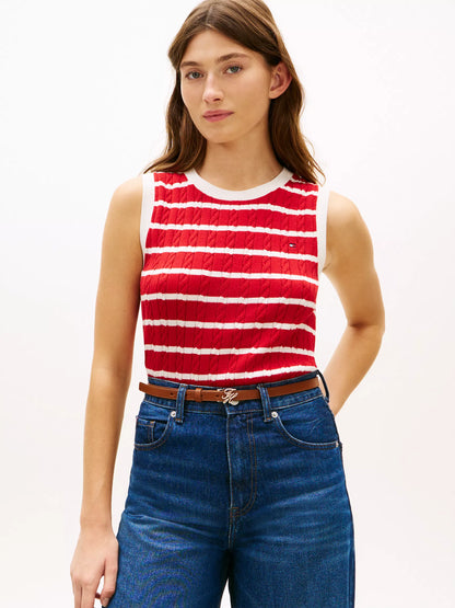 Red / Ecru Stripe