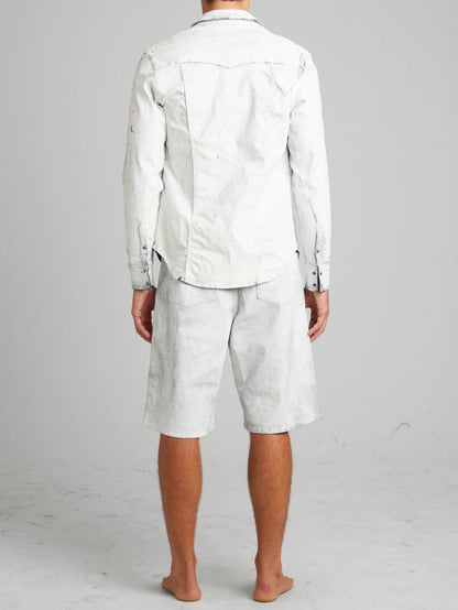 Gusa White Coated Twill