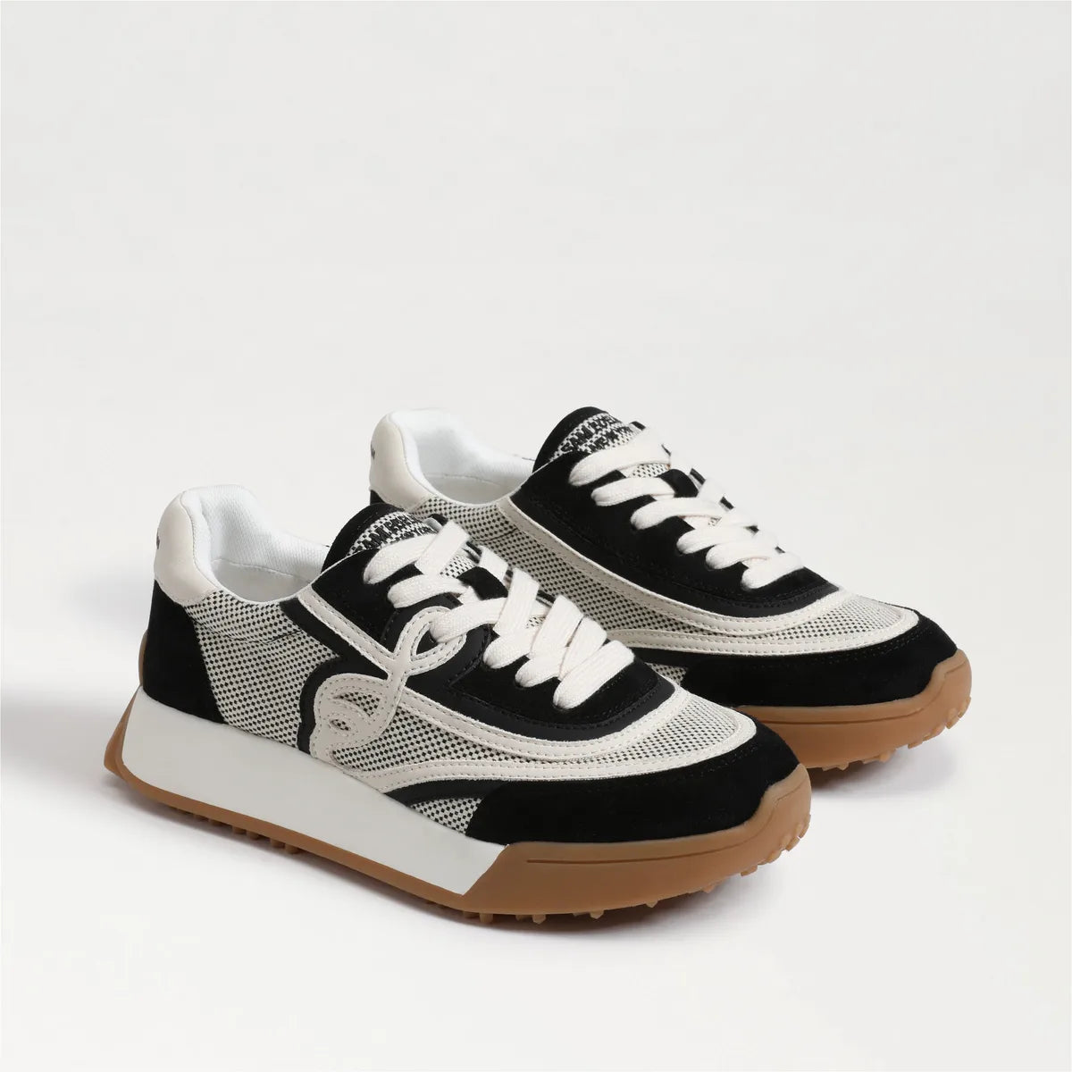Black Suede/White Leather