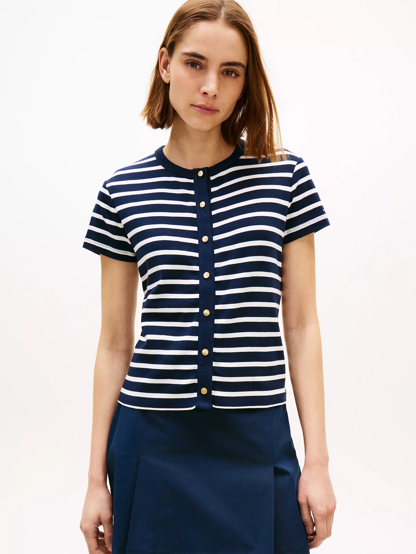 Navy/Ecru Stripe