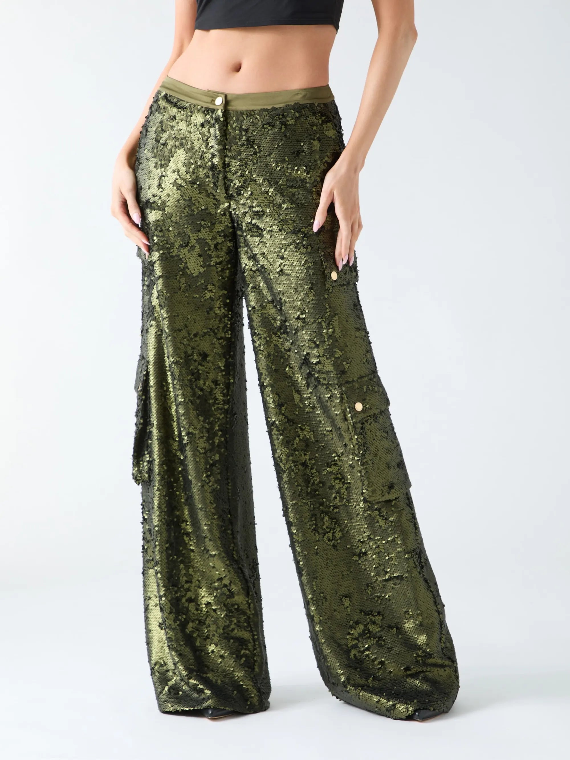 Army Olive Sequins