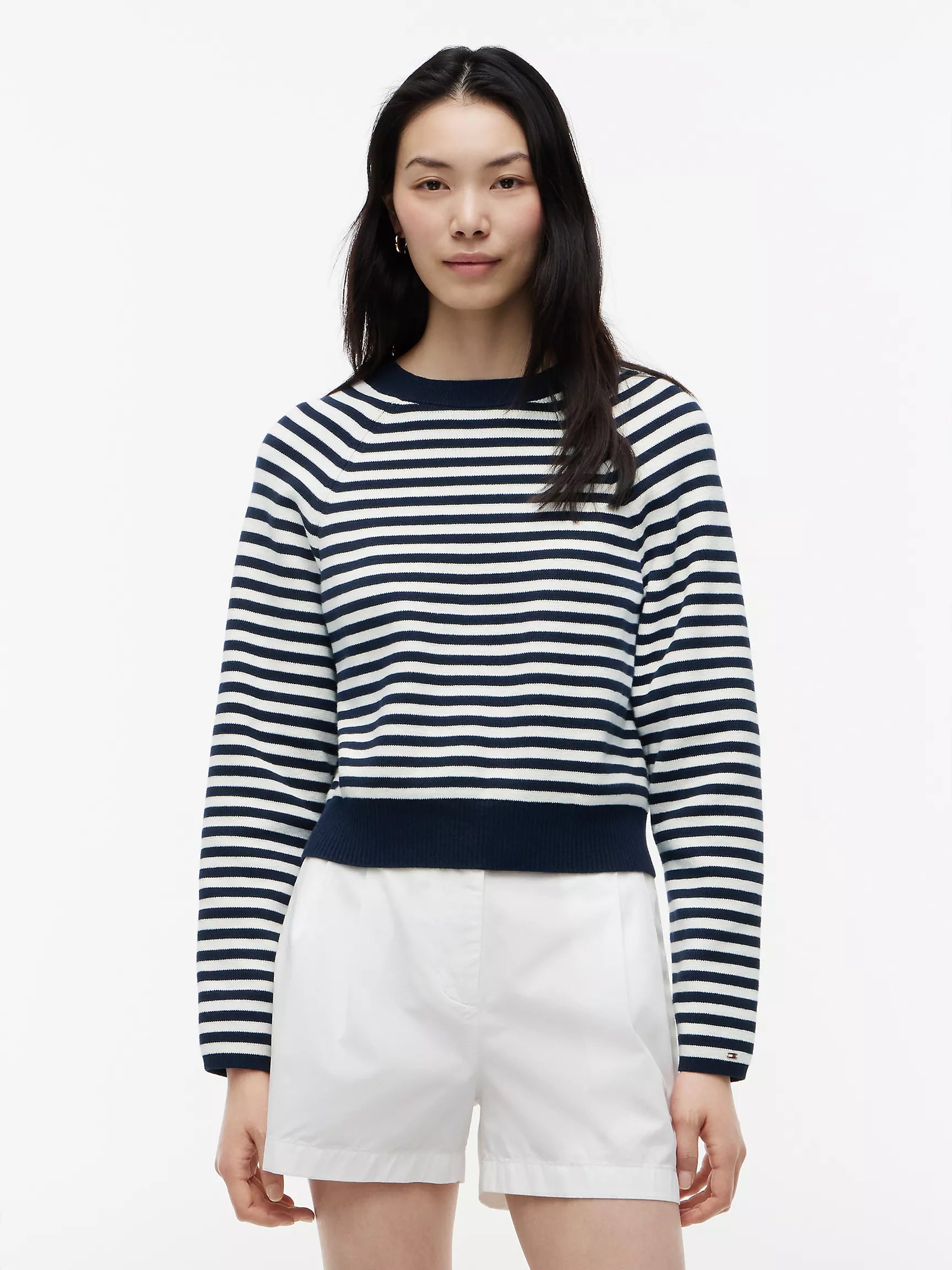 Navy Blue / Ivory Stripe