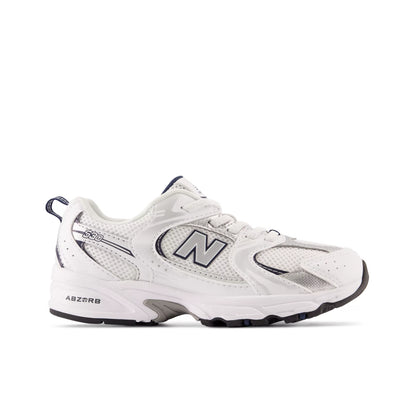 Nb White With Natural Indigo And Silver Metallic