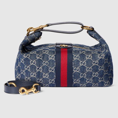 denim con GG azul y blanco