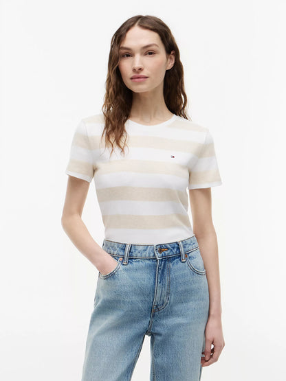 Beige Heather Stripe